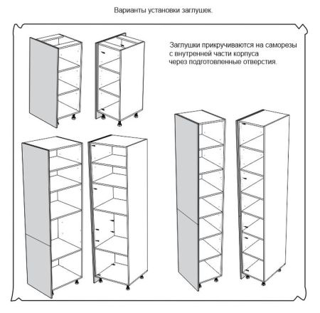 Заглушка пенала ЗП, Бьянка (566*16*1586) Белый, 21104