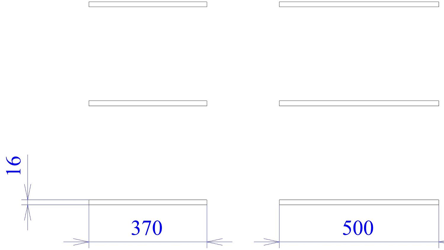 Доп.полки в шкаф для одежды 1, 2-дверный, Сиде (500*370*16) Белый, 32209