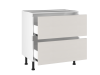Стол с ящиками СЯ-(2)-80, Виста (800*523*870) Экокожа Белый, 26215
