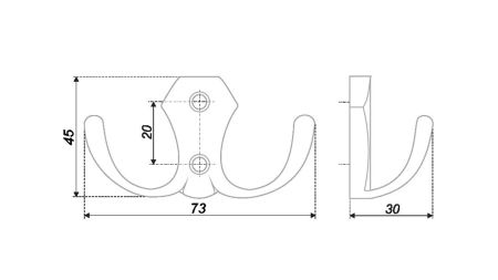 Мебельный крючок, K203BAZ.2