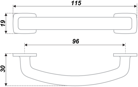 Мебельная ручка, RS424BAP.5/96