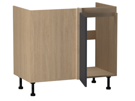 Стол под мойку угловой СМУ-100 правый, Женева (954*534*870) Дуб Палермо/Синий матовый, 22513