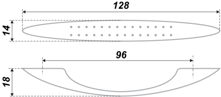 Мебельная ручка, RS023SN.4/96