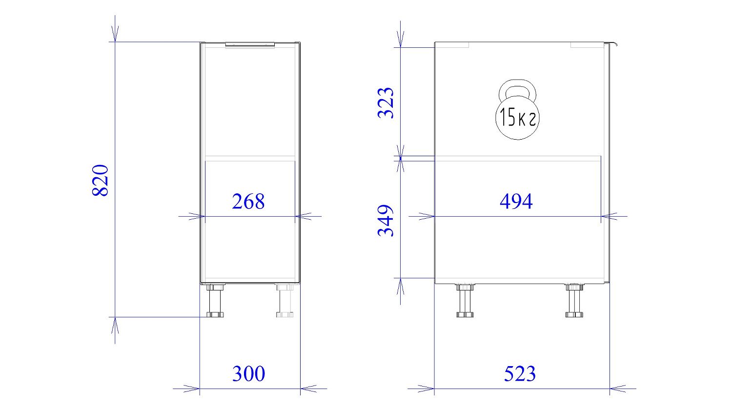 Стол С-30, Монза (300*523*820) Экокожа Бежевый, 23101