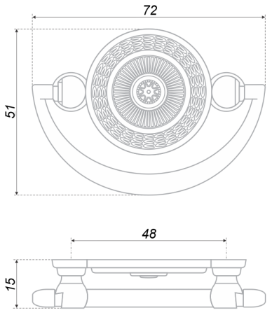 Мебельная ручка, RS086AB.1/48