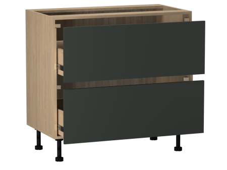 Стол с ящиками СЯ-90 (2), Женева (900*520*870) Дуб Палермо/Зеленый матовый, 21924
