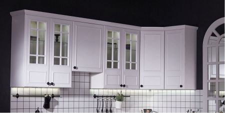 Карниз К-9 верхний, Бьянка (2440*24*84) Белый софт, 21136