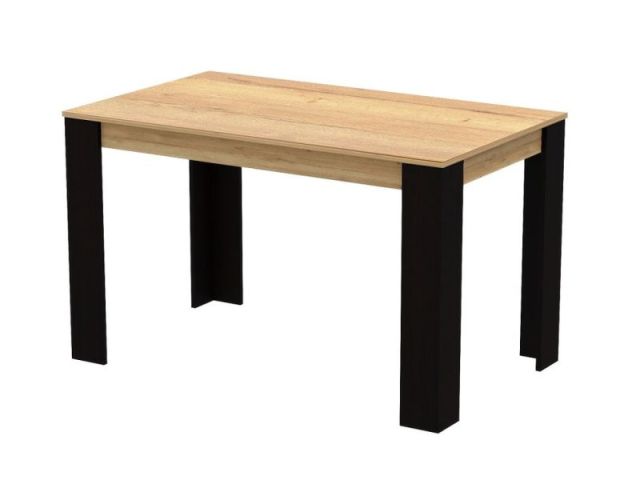 ART.70107 Стол обеденный (дуб галифакс натуральный) ЛДСП черные ноги