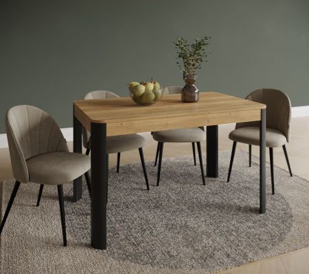 Стол обеденный , Фишт (1150*650*750) Дуб Галифакс натуральный/Фреско, 70701