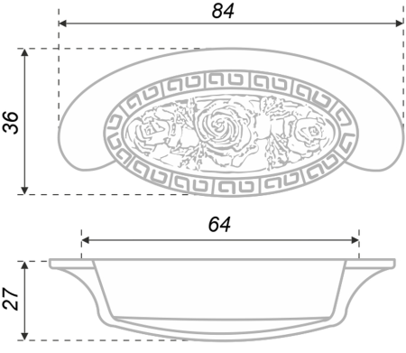 Мебельная ручка, RS434AS.3/64