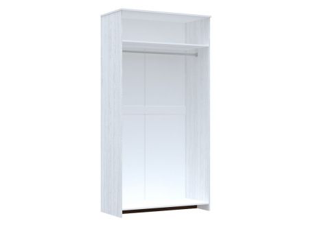 Шкаф для одежды 2-х дверный, Кантри (1124*556*2104) Сосна Андрерсен/Орех Риббек темный, 30906