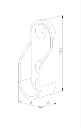 Штангодержатель для овальной штанги Бронза матовая, AA0034.VP000.BZMPC.CD