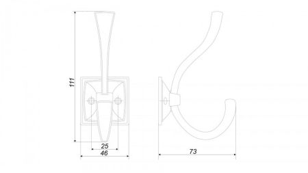 Мебельный крючок GERALD, K216BL.8