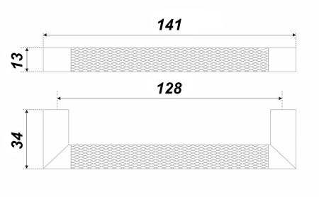 Мебельная ручка, RS286BSN/MBSN.4/128