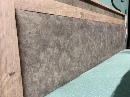 Мягкая вставка изголовья кровати Люкс 1800 (цельная), Денвер (1760*365*60) Серый, 933188