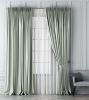 Комплект штор с подхватами "Бонни" (2шт*200*270см) салатовый, + вуаль (1шт*500*270см), 00-00005862/3