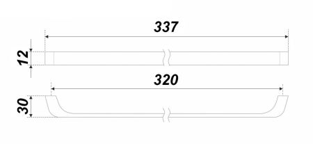 Мебельная ручка, RS219BSN.4/320