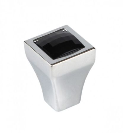 Мебельная ручка CRYSTAL, RC425CP/CrBl.4