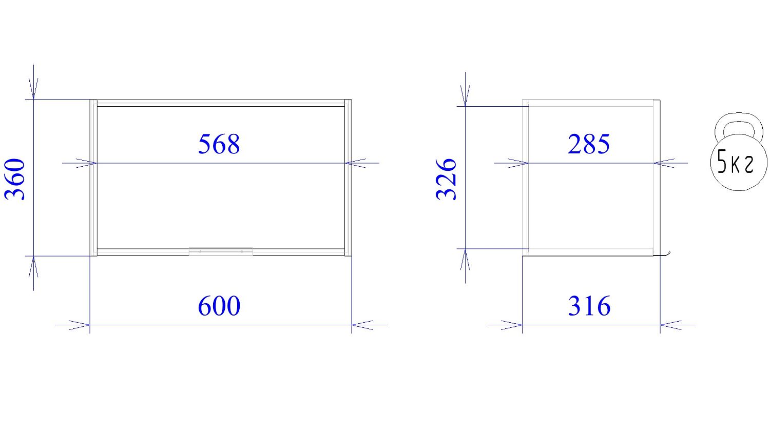 Шкаф под вытяжку ШВ-60 (360), Монза (600*316*360) Экокожа Бежевый, 23135