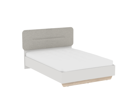 Кровать 1400 с темной мягкой вставкой NEW и подъемным механизмом, Аврора Дуб Мария/Кашемир