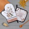 Набор кух. "Floral mood"  варежка-прихватка 20х28см, прихватка 19х19см Белый,Серый, 6535975