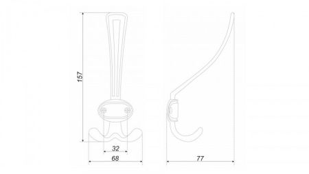Мебельный крючок LORD, K306AB.2