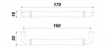 Мебельная ручка, RS446EAB.4/160