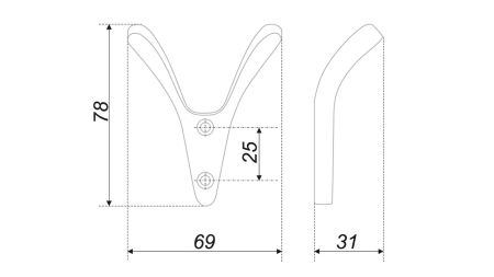 Мебельный крючок SENATOR, K212CP.2