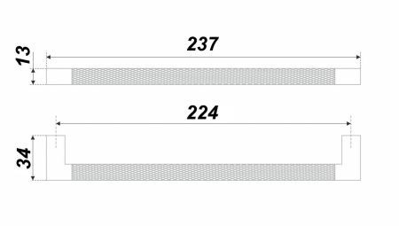 Мебельная ручка, RS286BSN/MBSN.4/224