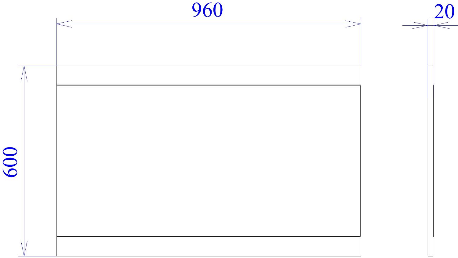 Зеркало малое NEW, Денвер (960*20*600) Риббек серый, 11741