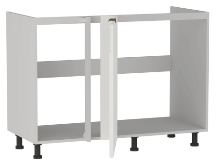 Стол под мойку угловой СМУ-120, Берта (1100*554*820) Экокожа Белый, 25320