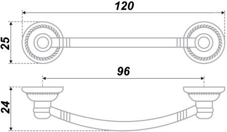 Мебельная ручка, RS096AB.4/96