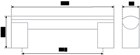 Мебельная ручка, RS152CP.19/128