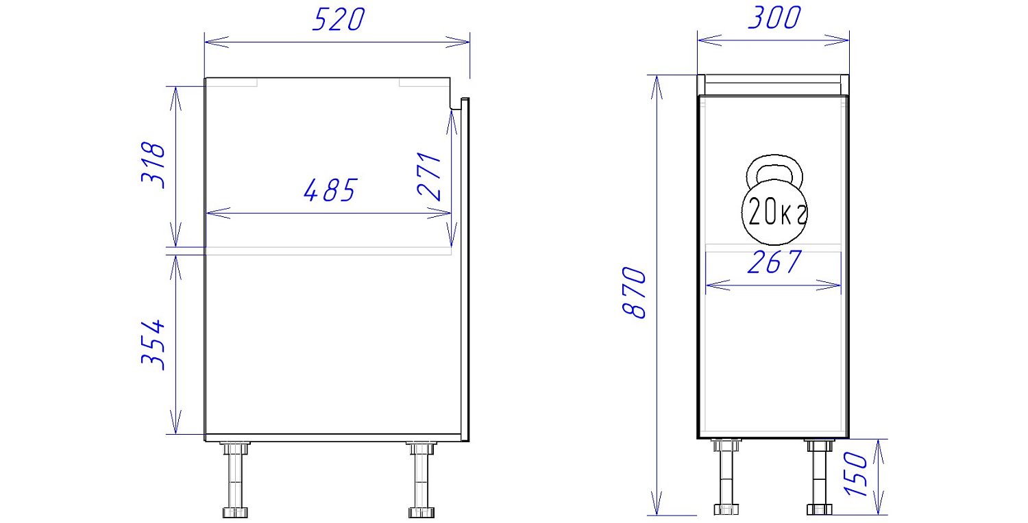 Стол С-30, Женева (300*520*870) Дуб Палермо/Серый камень , 22011