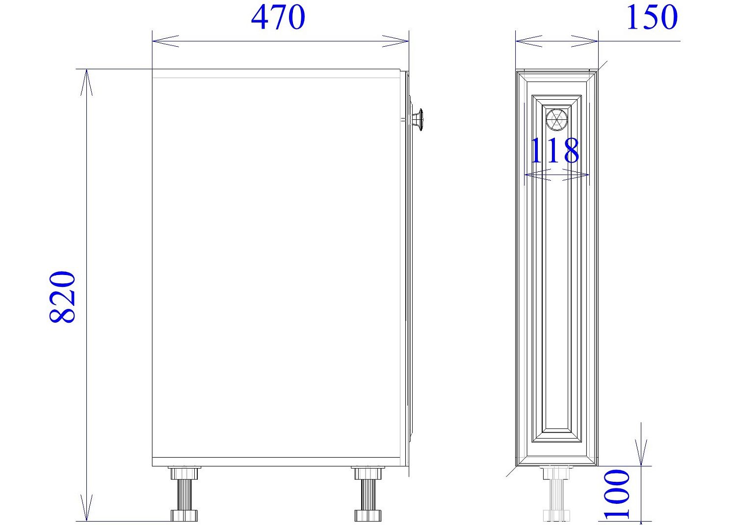 Стол, бутылочница СБ-15, Бьянка (150*470*820) Белый, 21117