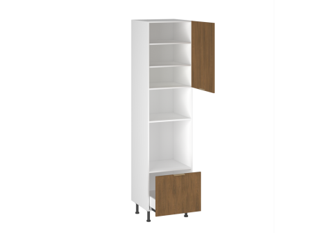 Шкаф-пенал 960 П-1, Фьюжн (600*566*2456) Дуб Каселла коричневый, 27177