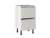 Стол с ящиками СЯ-(2)-50, Виста (500*523*870) Экокожа Белый, 26212