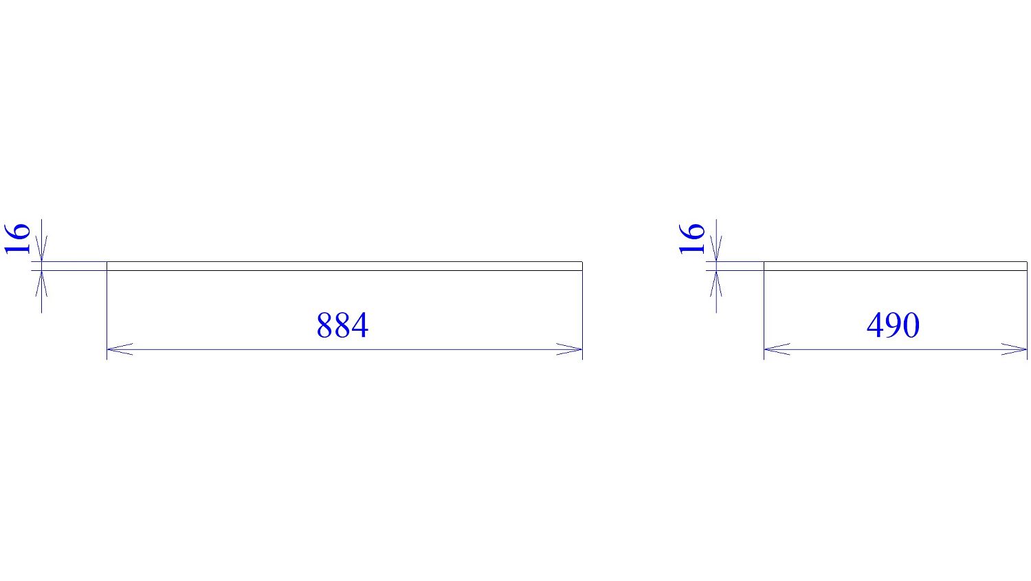 Дополнительная полка в 4-х дверный шкаф, Фрея (884*490*16) Белый, 12517