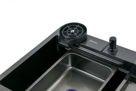 Мойка ARONA КУХОННАЯ МОЙКА ARS 750.460 SET 3 BLACK (460*750*220) Черный, 37850