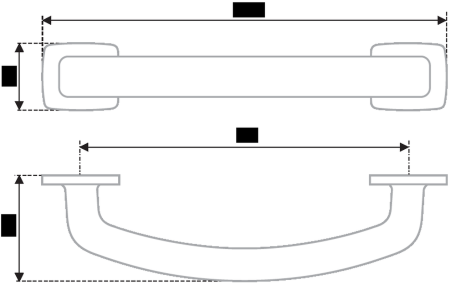 Мебельная ручка, RS424BAP.5/96