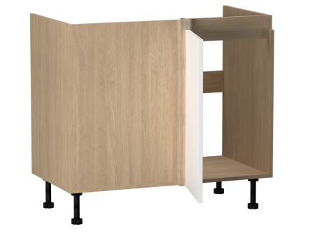 Стол под мойку угловой СМУ-100 правый, Женева (954*534*870) Дуб Палермо/Белый матовый, 22413