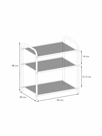 Подставка для обуви "Верона 13" (Черный) (30*45*48) Черный, ПДОВ13  Ч
