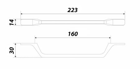 Мебельная ручка, RS297BL.4/160