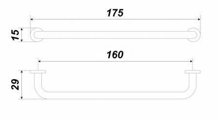 Мебельная ручка, RS293MBSN.4/160
