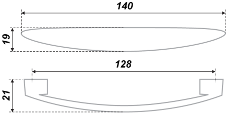 Мебельная ручка, RS012CP.4/128