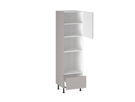 Шкаф-пенал П-1 бок левый МДФ, Виста (600*586*2216) Экокожа Бежевый, 26463