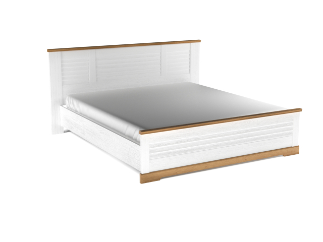 Кровать 1800 с подъемным механизмом, Кантри (2080*2095*1008) Сосна Андерсен, Орех риббек натуральный