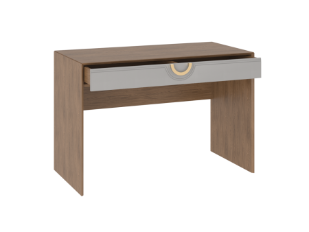 Стол письменный, Палермо (600*800*1200) Дуб Каселла коричневый/Экокожа Мокко, 32306