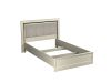Кровать 1200 с мягкой вставкой изголовья, Сиена (1490*2110*1100), Береза бежевая