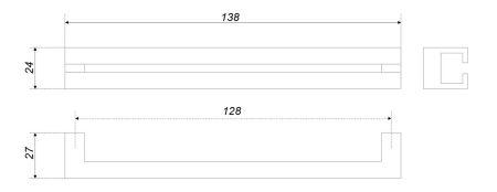 Мебельная ручка, RS273W.3/128